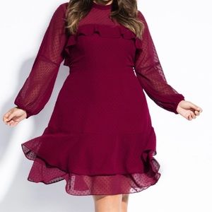 NWT City Chic Dobby Flirt Dress